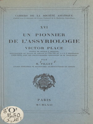 cover image of Un pionnier de l'assyriologie